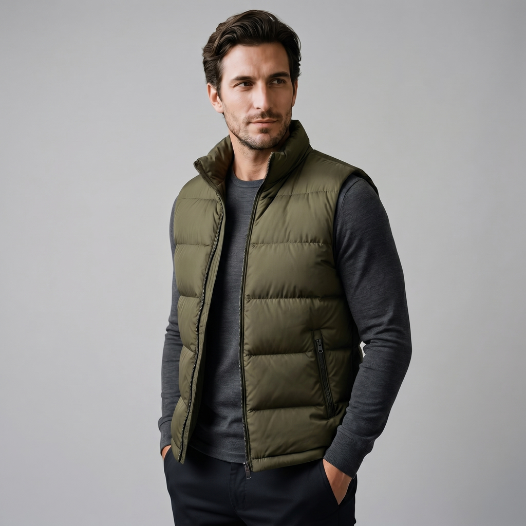 Narcisse | Gilet Matelassé Col Montant Doublure Contrastée