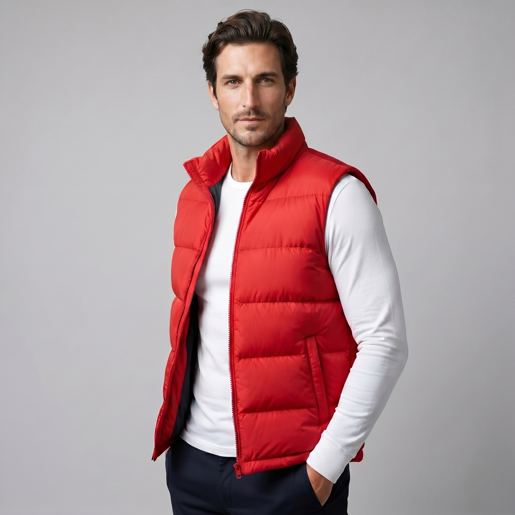 Narcisse | Gilet Matelassé Col Montant Doublure Contrastée