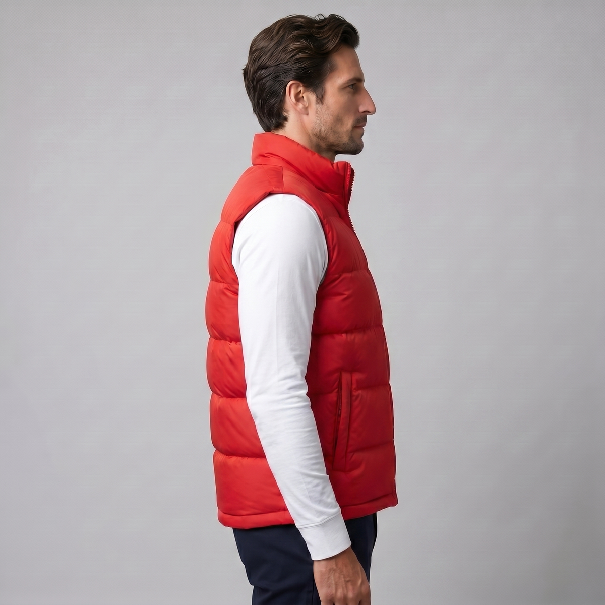 Narcisse | Gilet Matelassé Col Montant Doublure Contrastée