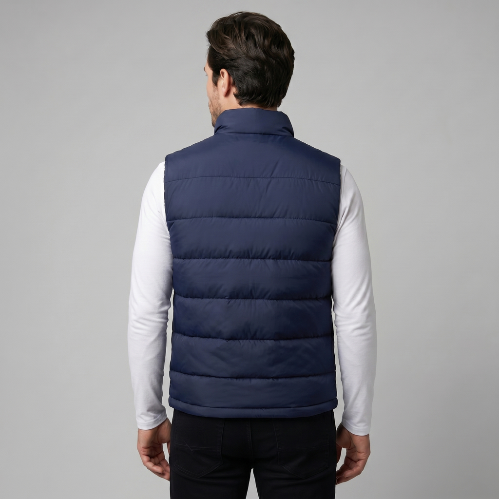 Narcisse | Gilet Matelassé Col Montant Doublure Contrastée