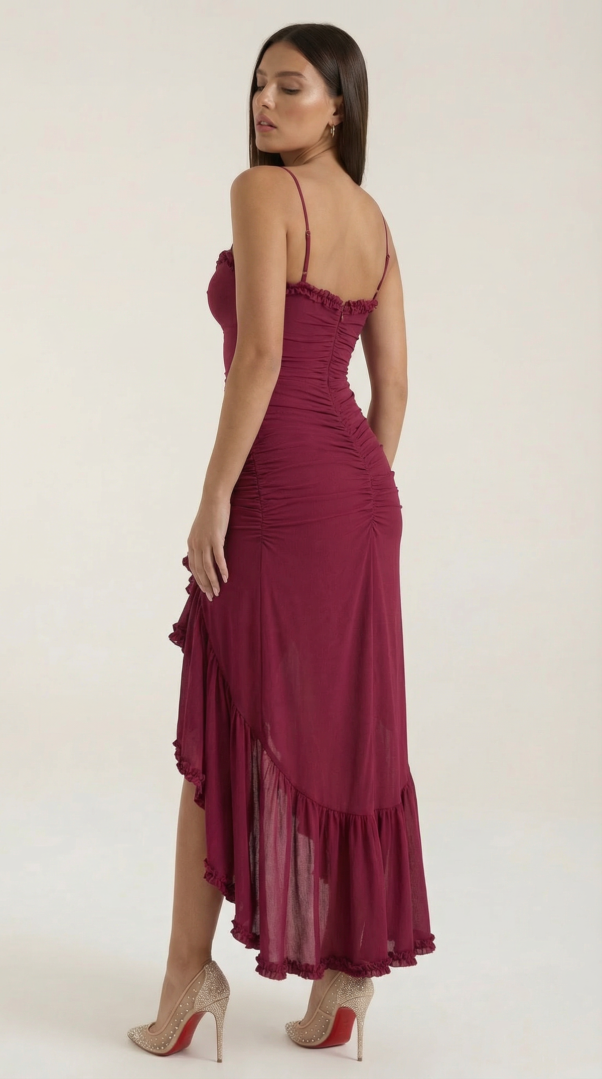 Fanny | Robe Maxi Volants Cœur Femme