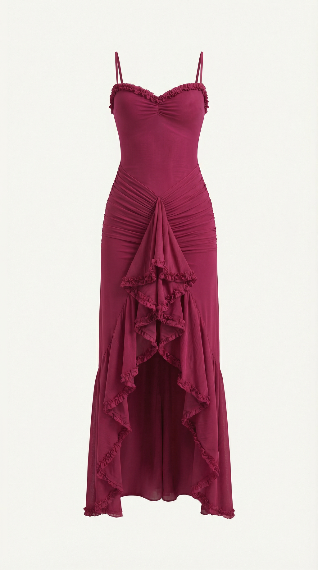 Fanny | Robe Maxi Volants Cœur Femme