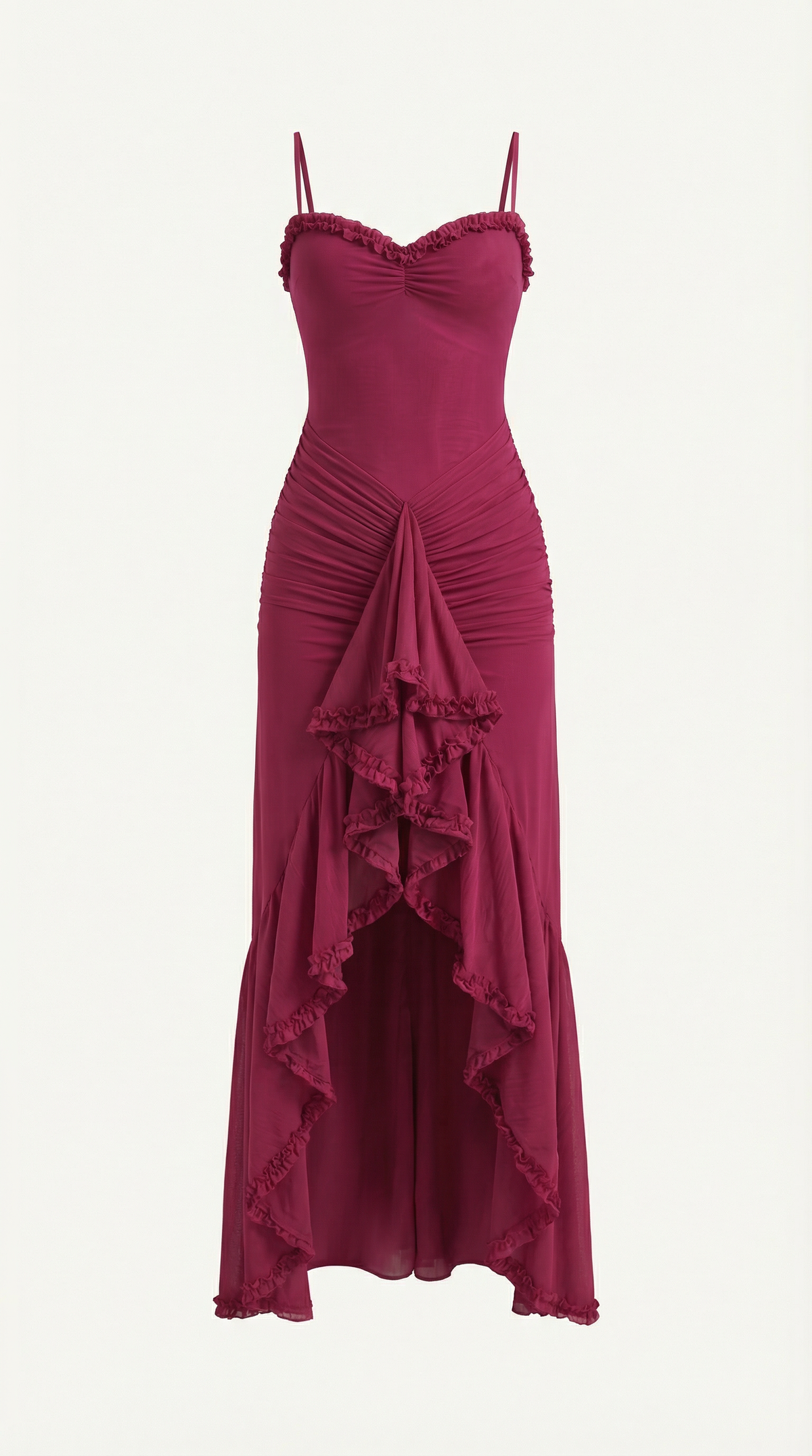Fanny | Robe Maxi Volants Cœur Femme