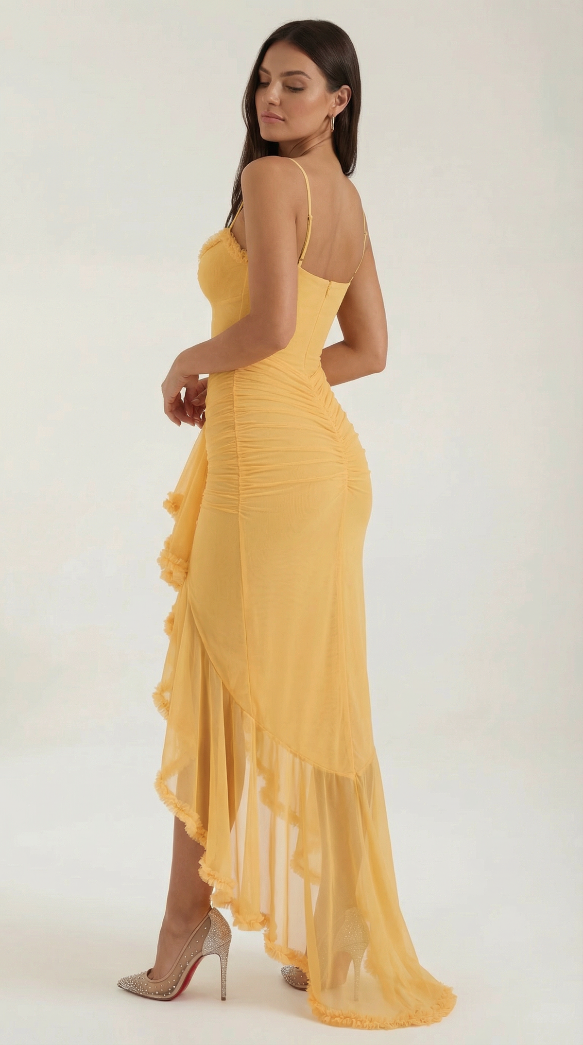 Fanny | Robe Maxi Volants Cœur Femme