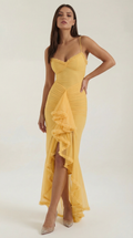 Fanny | Robe Maxi Volants Cœur Femme