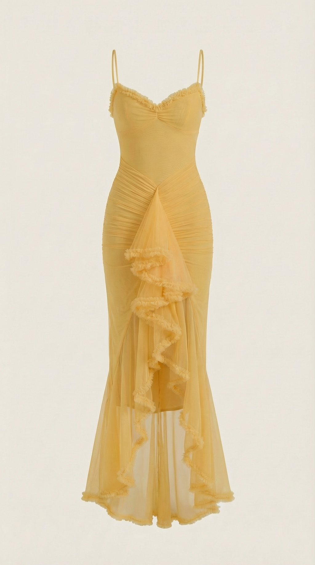 Fanny | Robe Maxi Volants Cœur Femme
