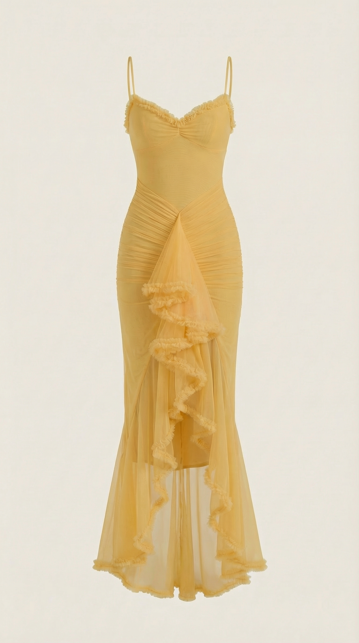 Fanny | Robe Maxi Volants Cœur Femme