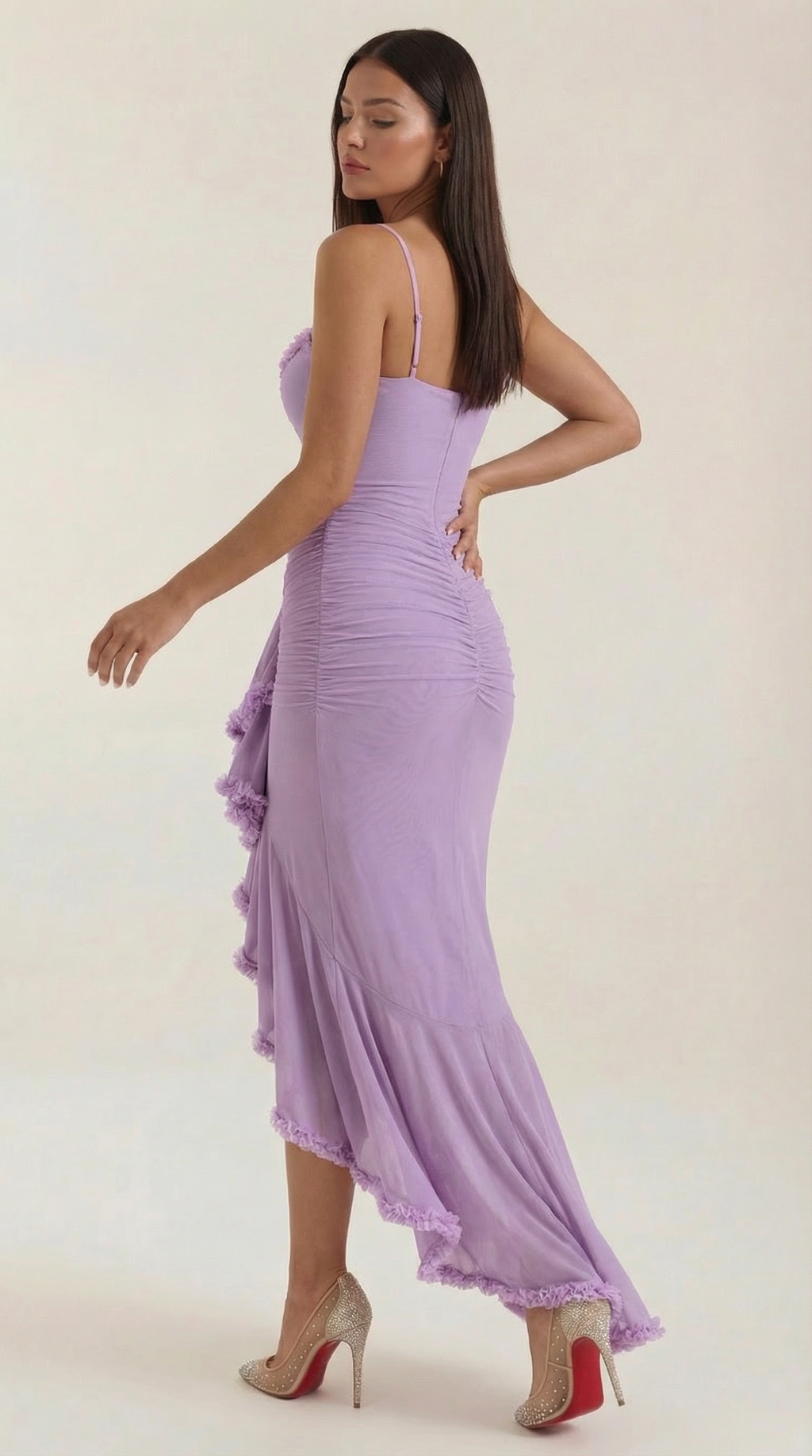 Fanny | Robe Maxi Volants Cœur Femme