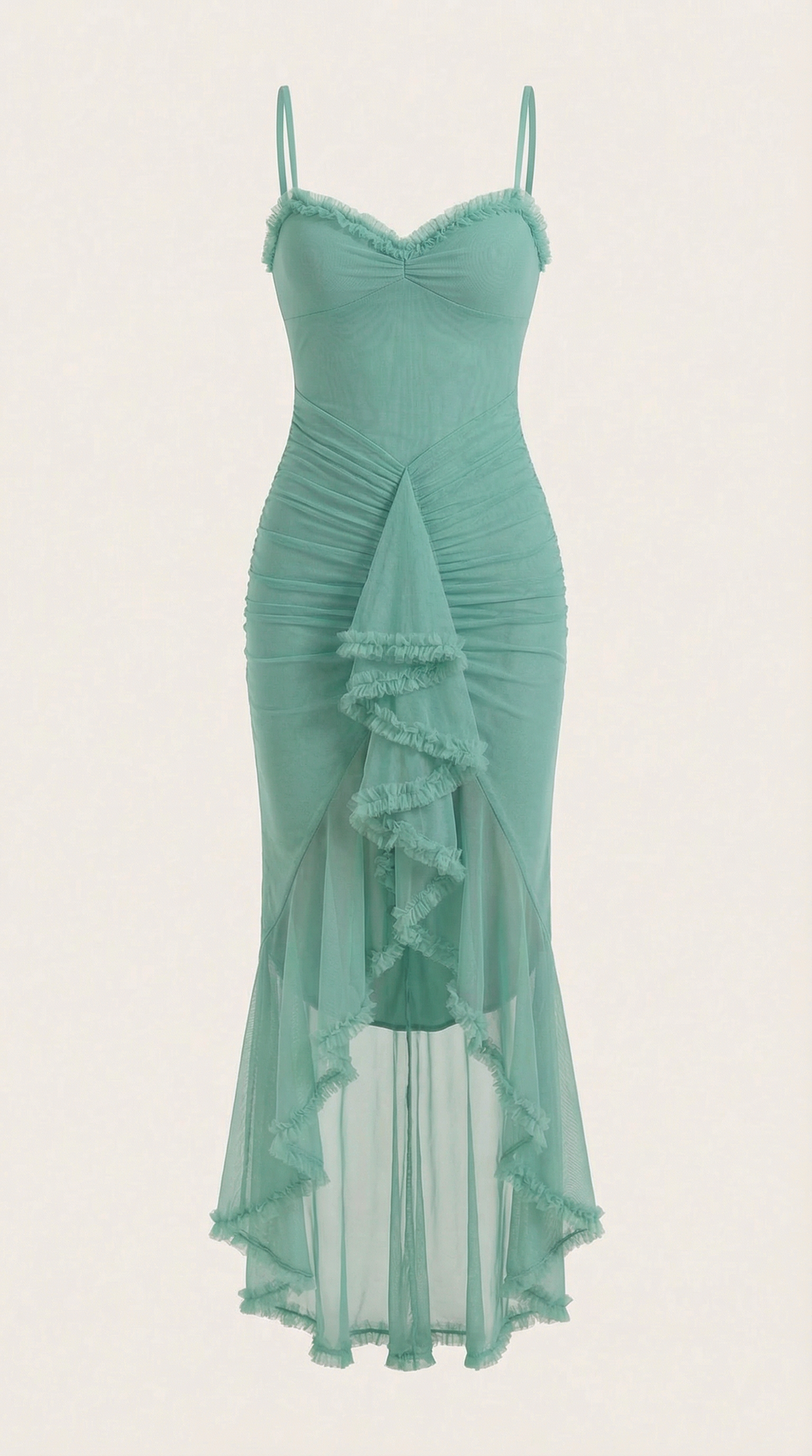 Fanny | Robe Maxi Volants Cœur Femme