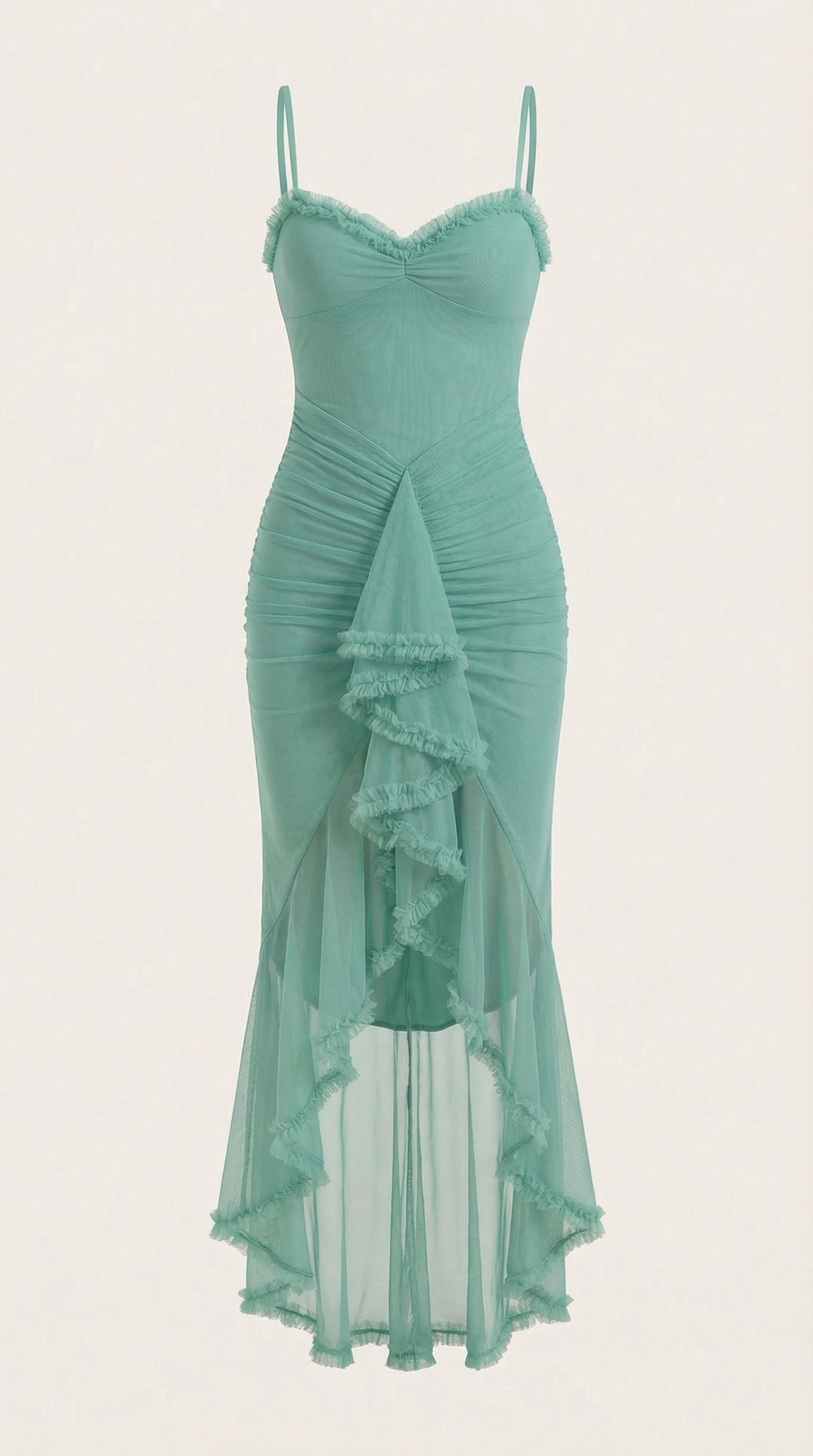 Fanny | Robe Maxi Volants Cœur Femme