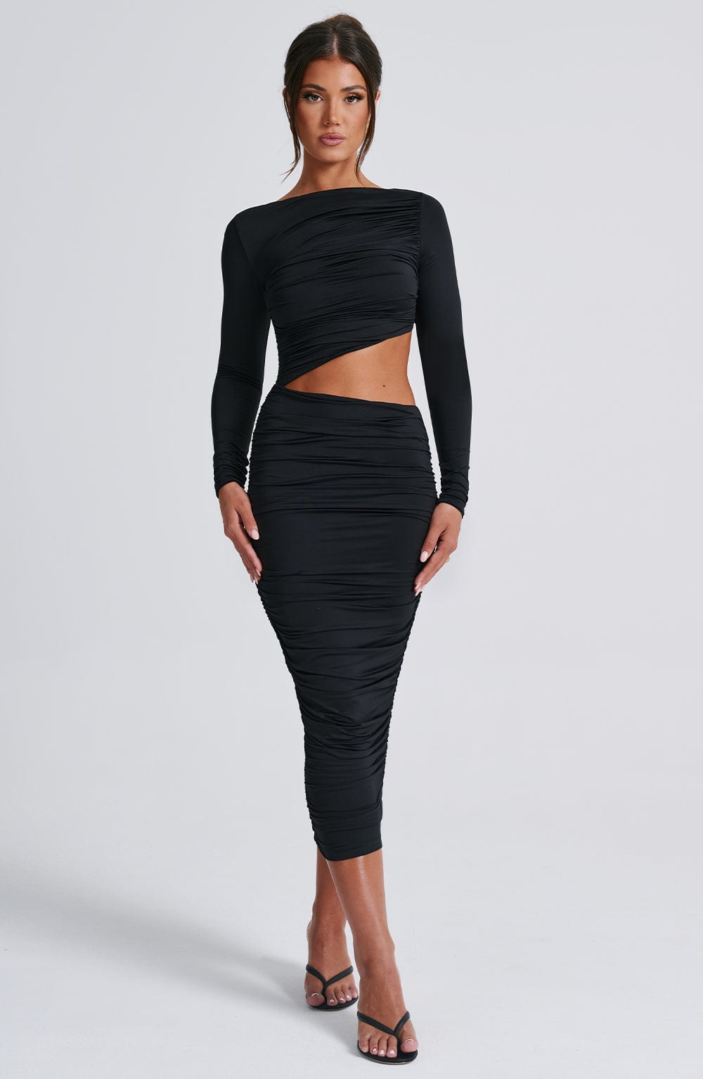 Léonie | Robe Midi Découpes Femme