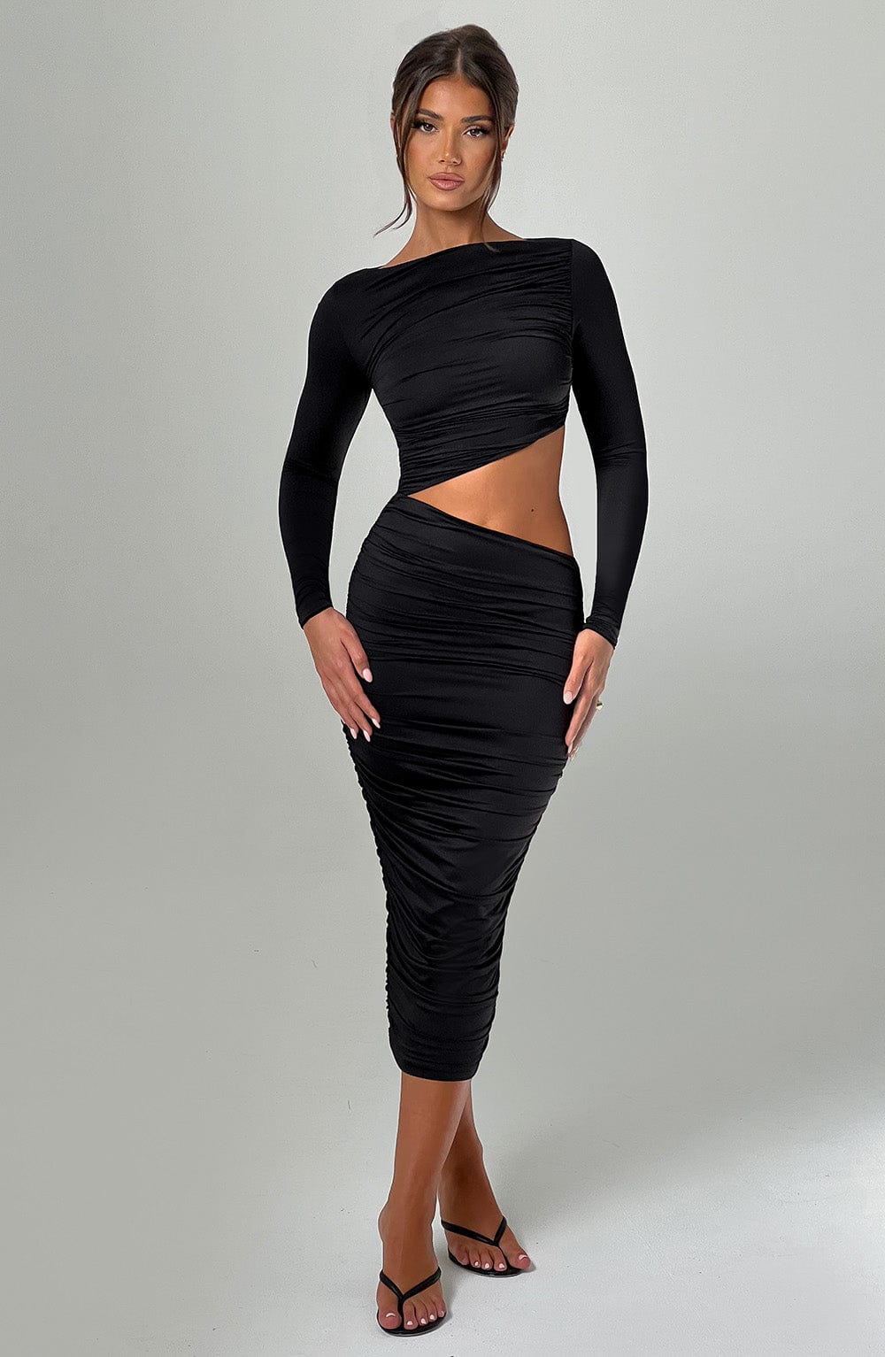 Léonie | Robe Midi Découpes Femme