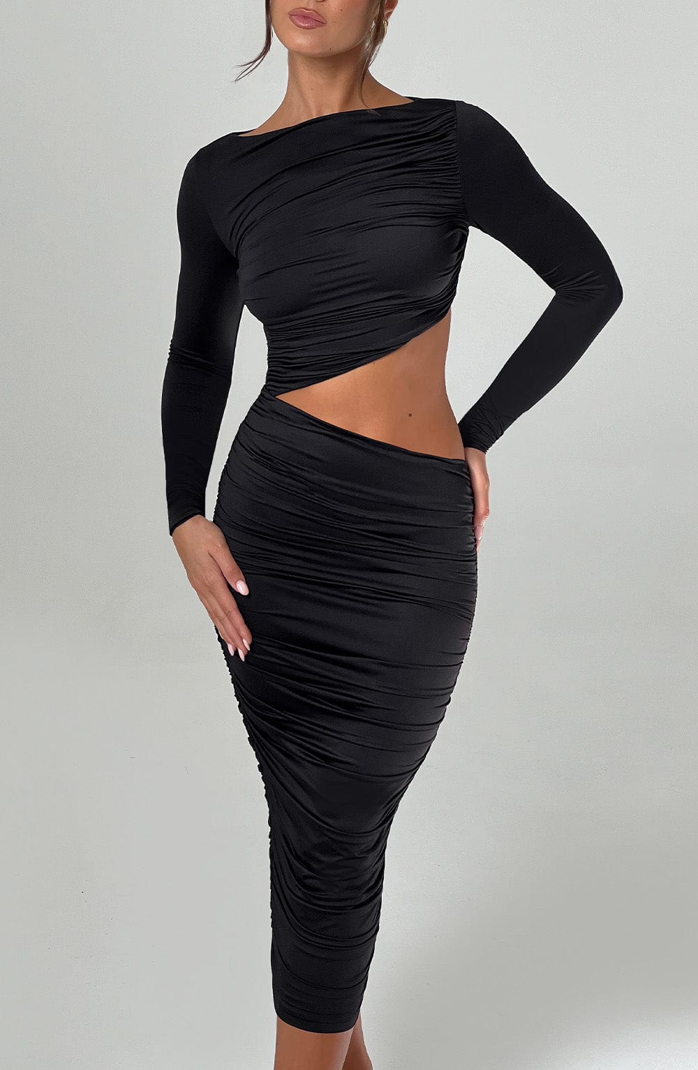 Léonie | Robe Midi Découpes Femme