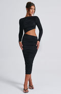 Léonie | Robe Midi Découpes Femme