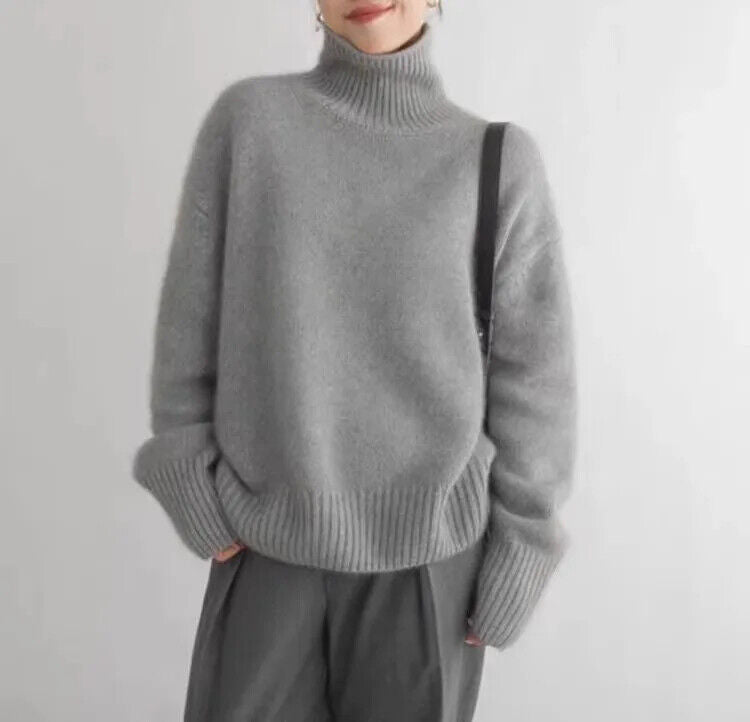 Romy | Pull Col Roulé Maille Ample