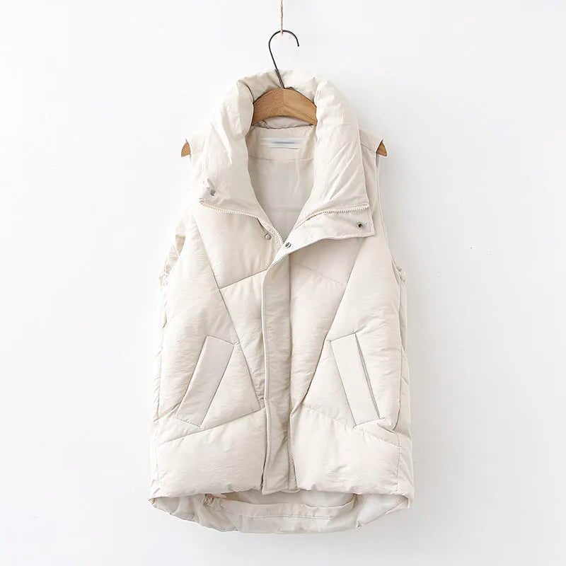 Maguelone | Gilet Matelassé Sans Manches Col Montant