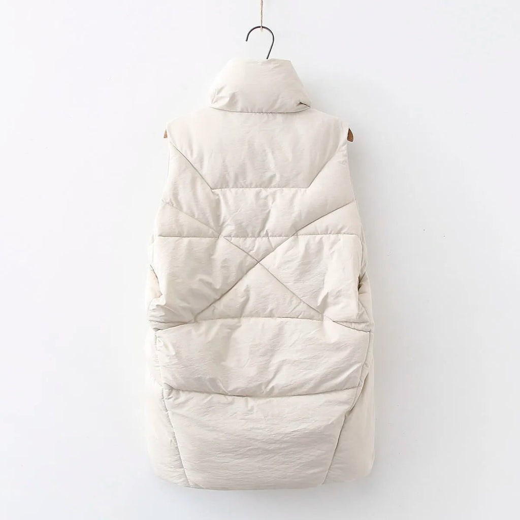 Maguelone | Gilet Matelassé Sans Manches Col Montant