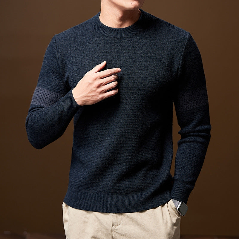 Timéo | Pull Col Rond Bandes Relief Avant-Bras