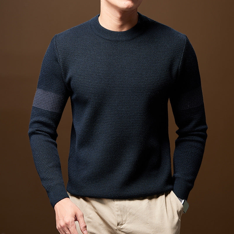 Timéo | Pull Col Rond Bandes Relief Avant-Bras