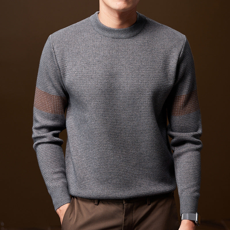 Timéo | Pull Col Rond Bandes Relief Avant-Bras