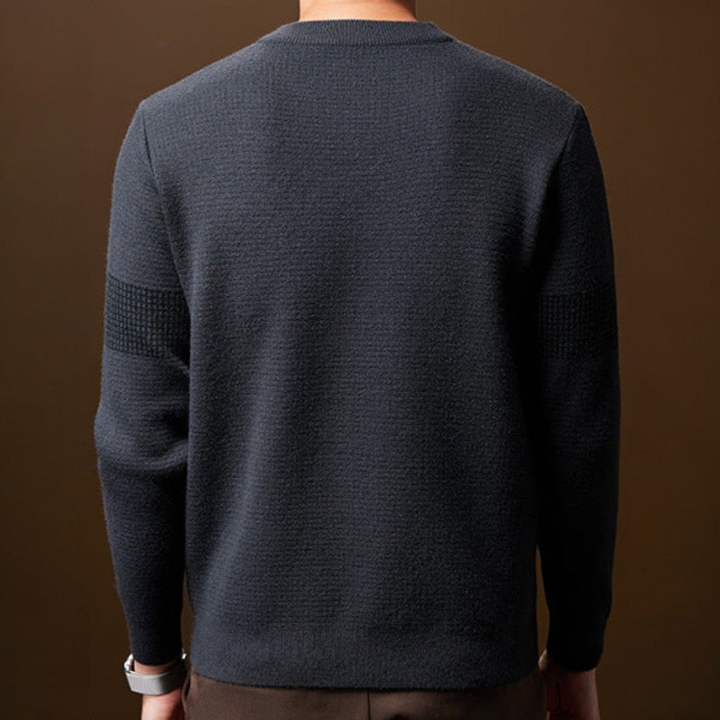 Timéo | Pull Col Rond Bandes Relief Avant-Bras
