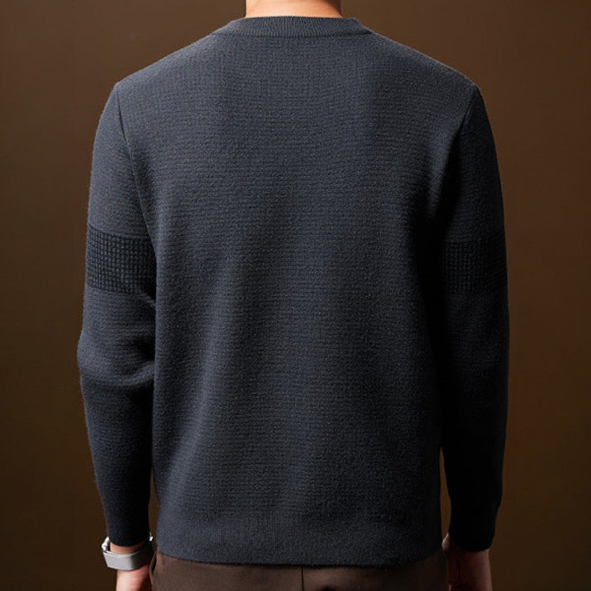 Timéo | Pull Col Rond Bandes Relief Avant-Bras