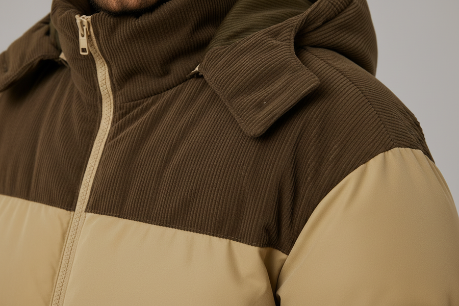 Tanguy – detailcrop corduroy/gewatteerd