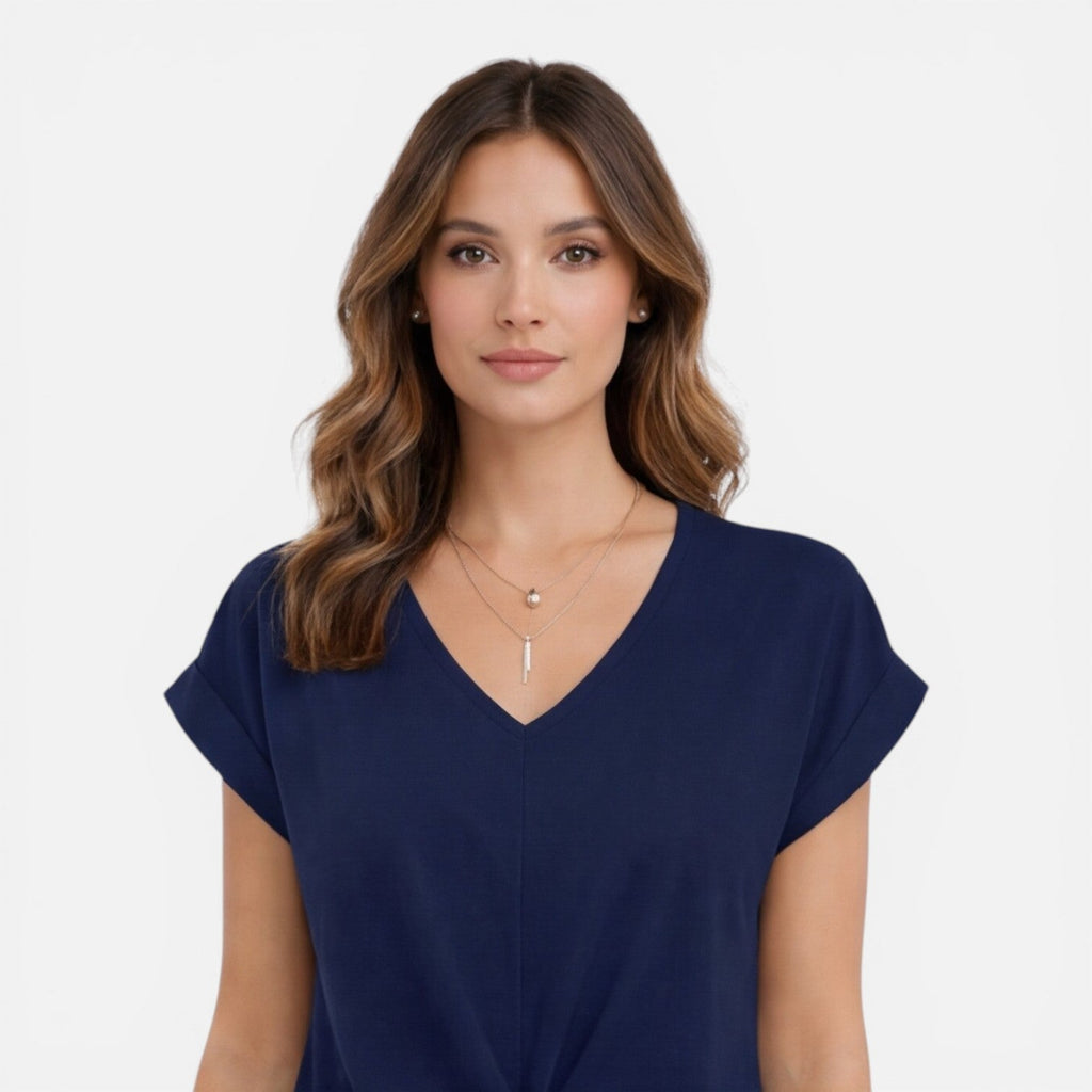 Hedwige | T-Shirt Col V Torsadé Femme