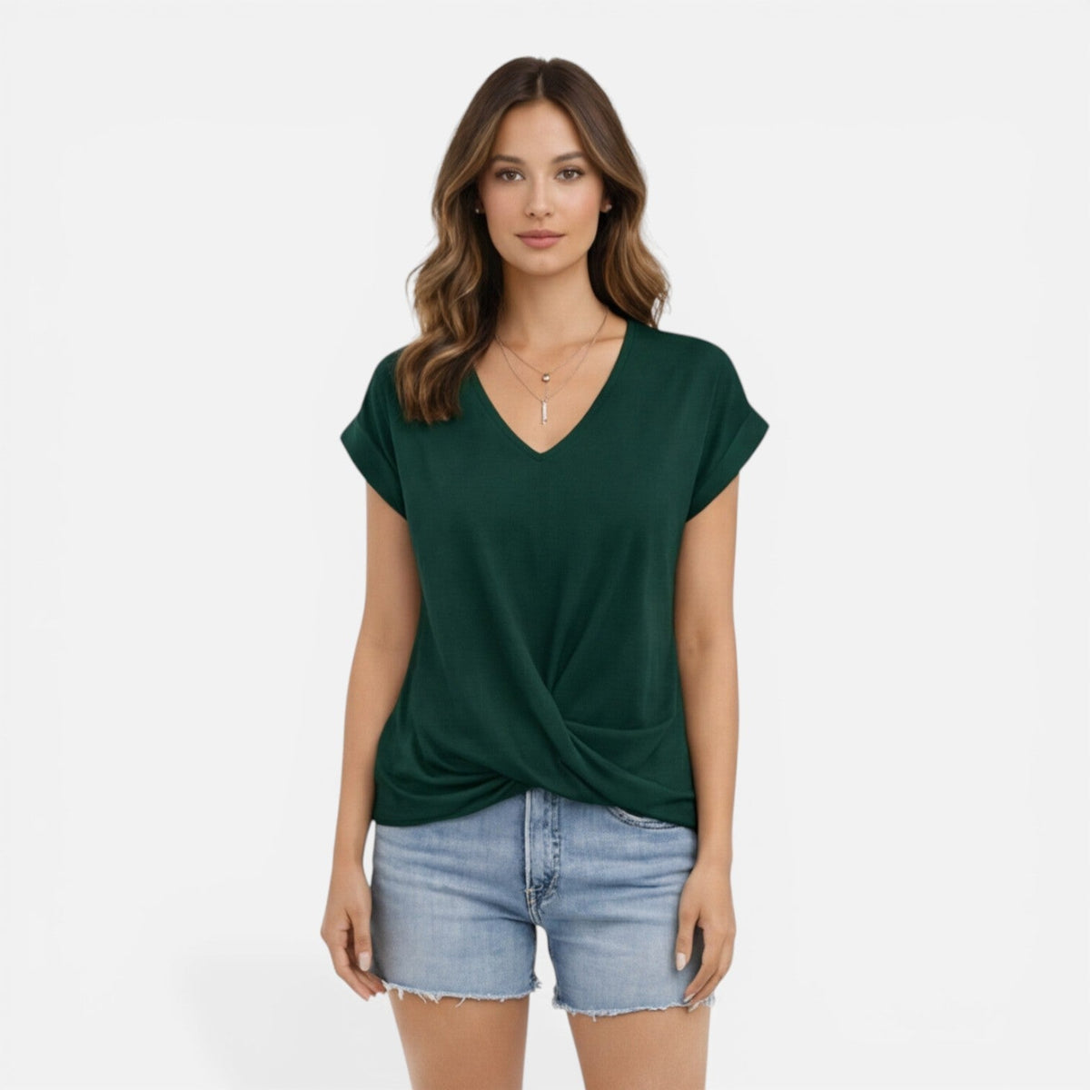 Hedwige | T-Shirt Col V Torsadé Femme