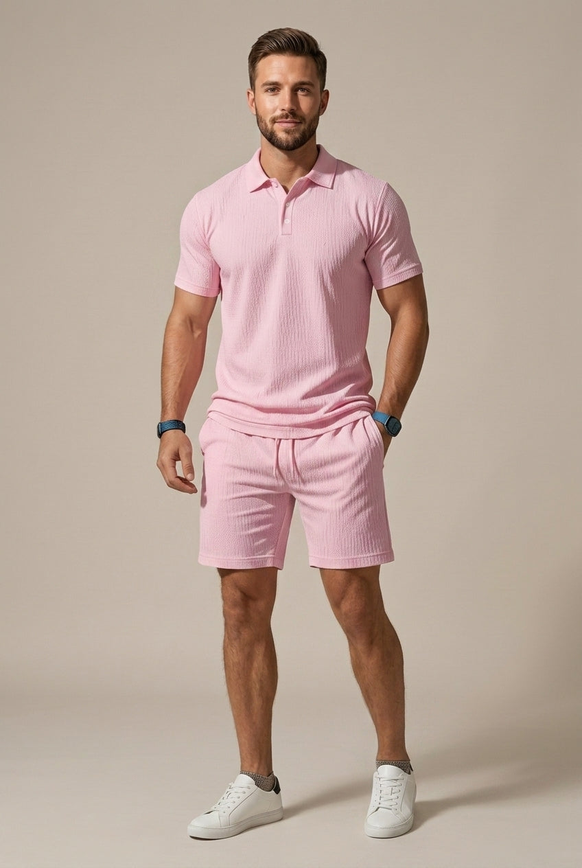Achille | Ensemble Polo Texturé Short