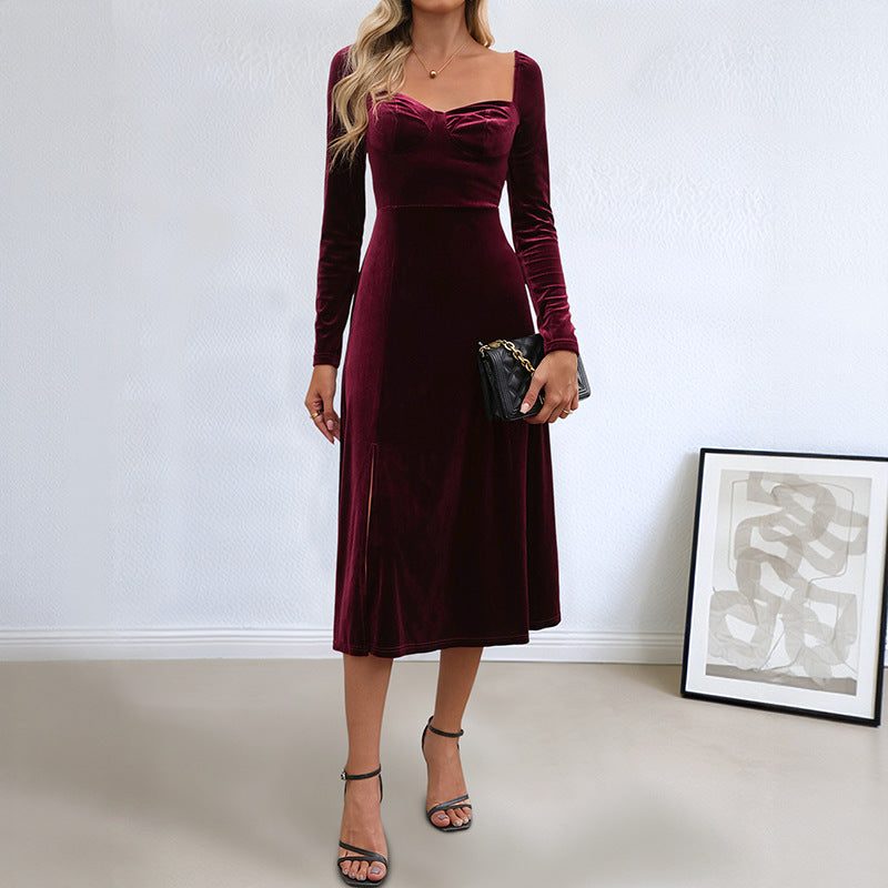 Rose-Marie | Robe Midi Encolure Cœur