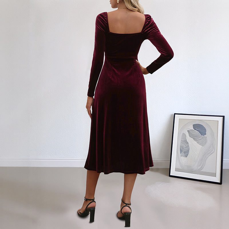 Rose-Marie | Robe Midi Encolure Cœur