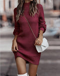 Gwladys | Robe Pull Côtelée Manches Ballon