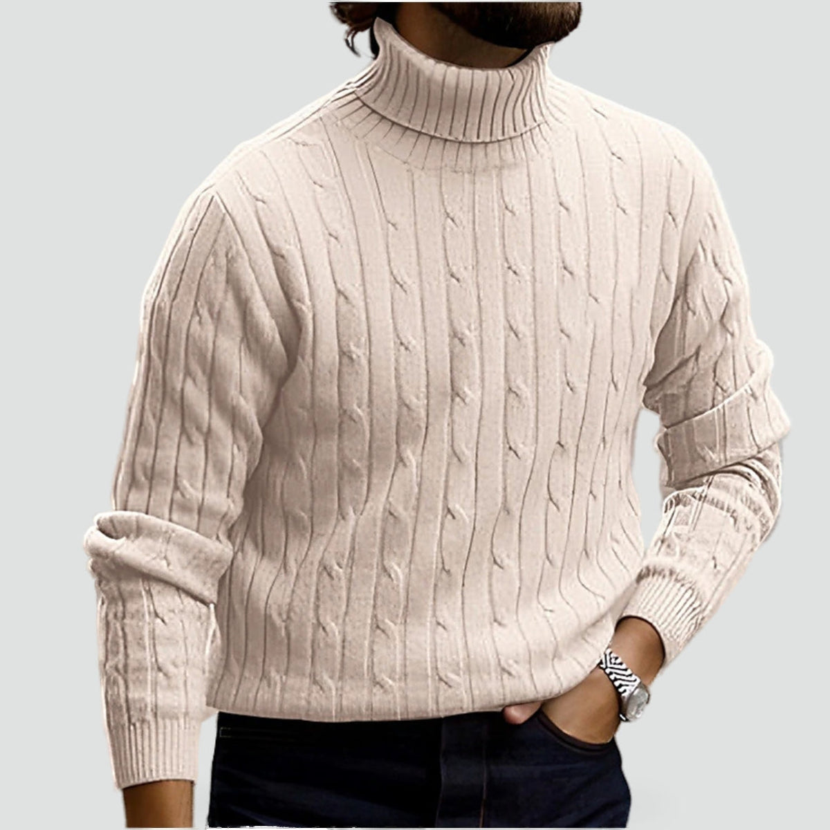 Lothaire | Pull Torsadé Col Roulé