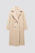 Arielle | Manteau Long Teddy Double Boutonnage