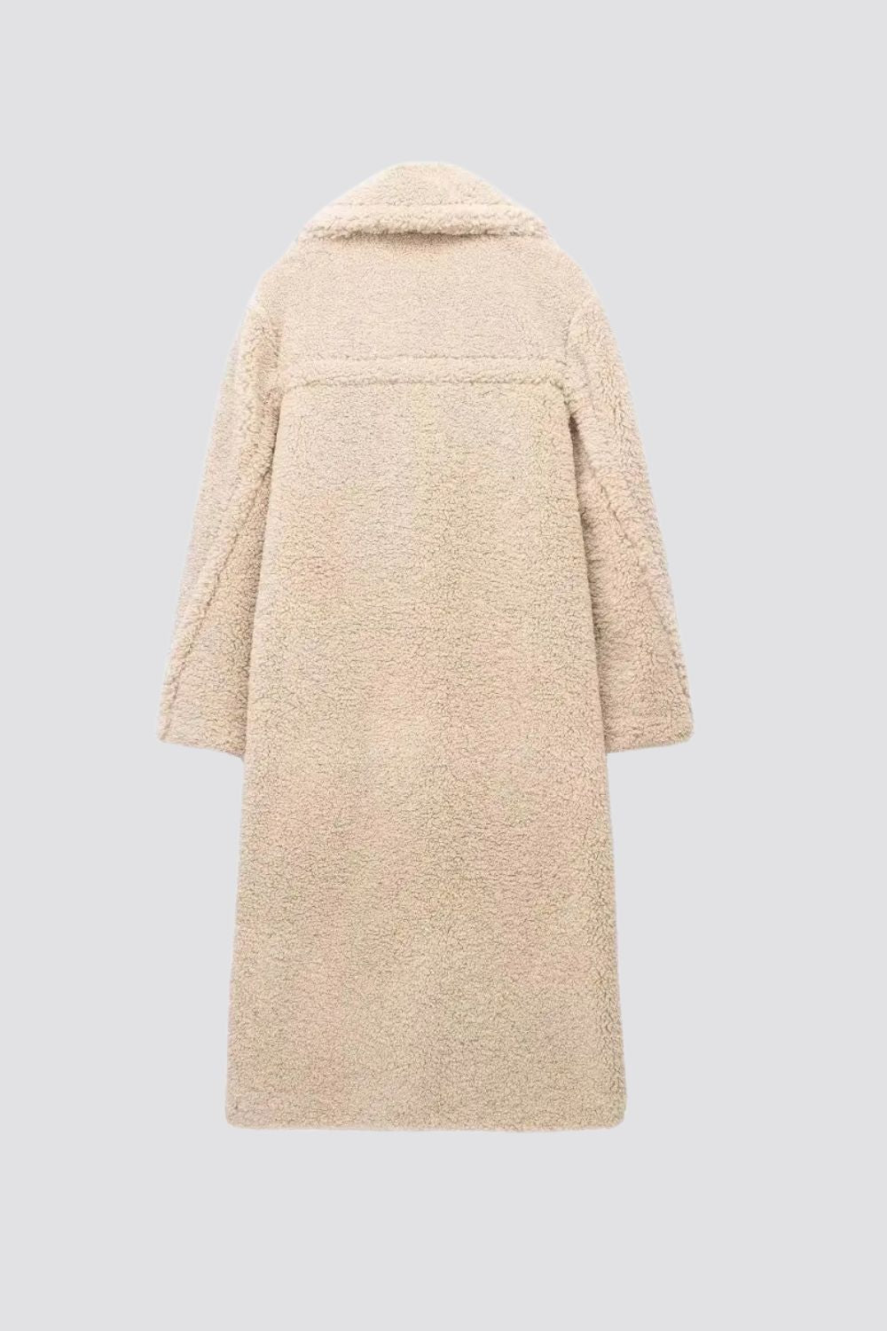Arielle | Manteau Long Teddy Double Boutonnage