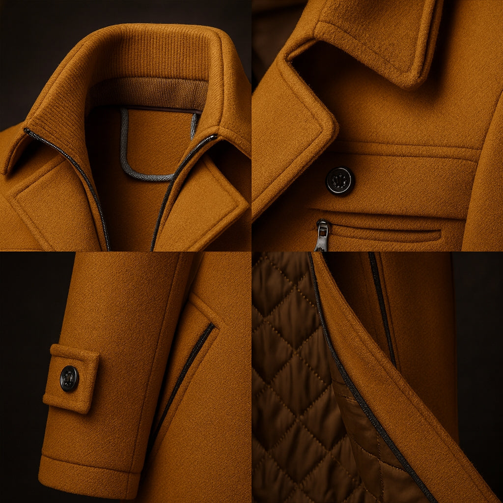 Fargeau | Manteau Col Texturé Doublé