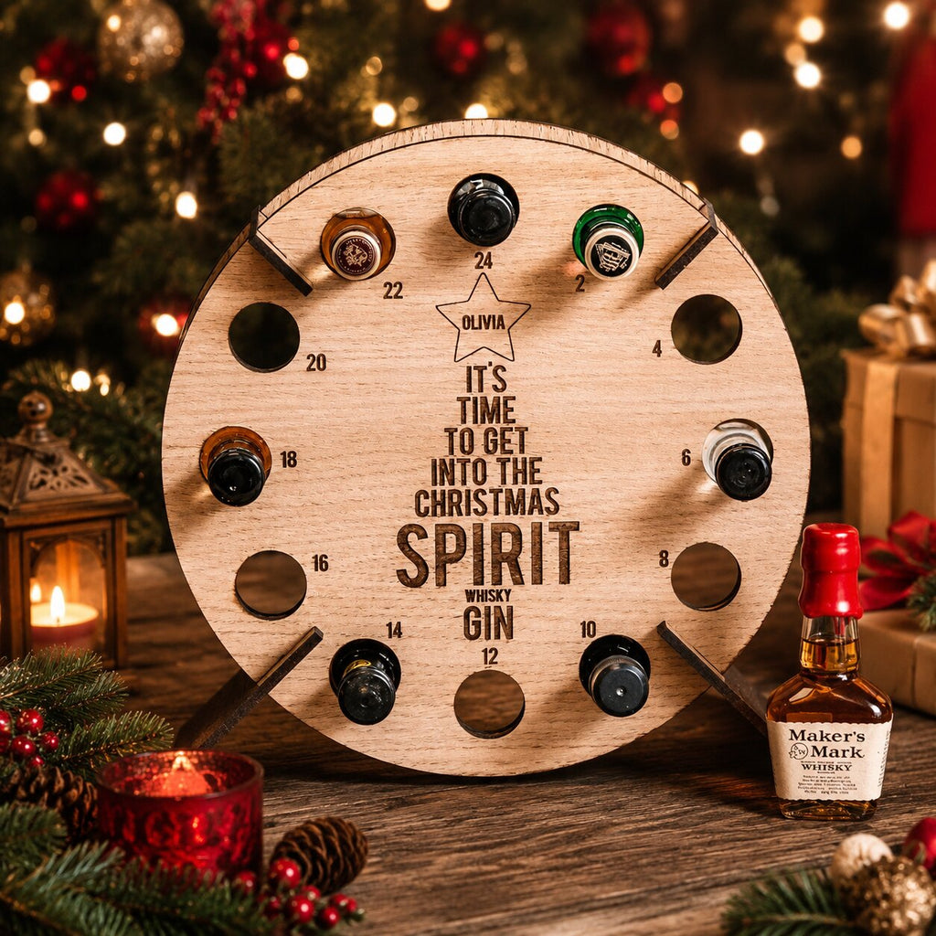 Calendrier de l'Avent en bois pour vin et bière 2026