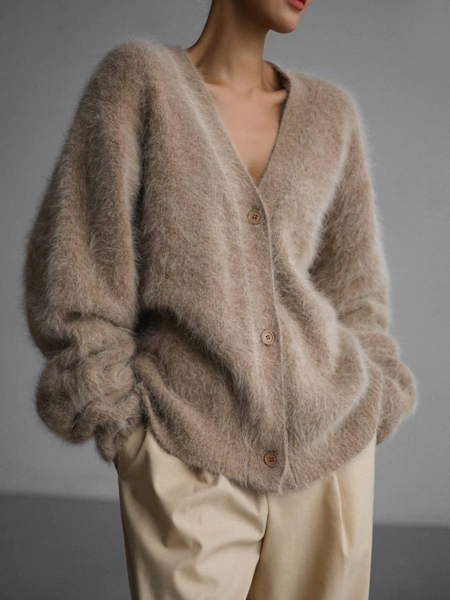 Gilda | Gilet Col V Profond Boutonné