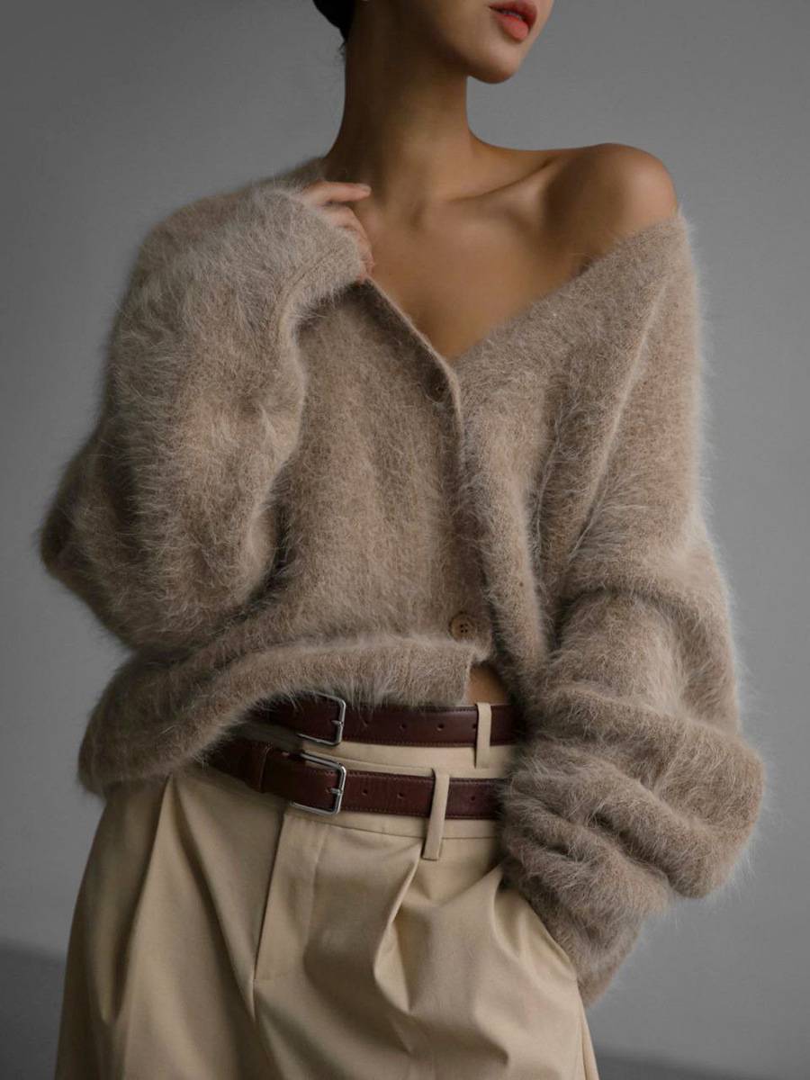 Gilda | Gilet Col V Profond Boutonné