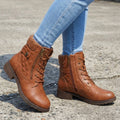 Isoline | Bottines Matelassées Lacets et Zip