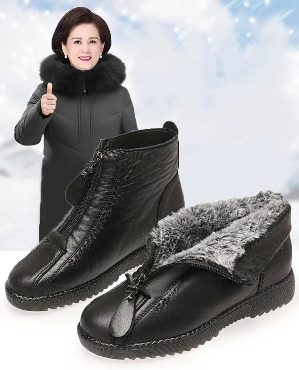 Jehanne | Bottines Zip Frontal Détails Texturés