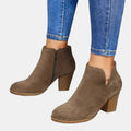 Clémentine | Bottines Talon Bloc Zip Latéral