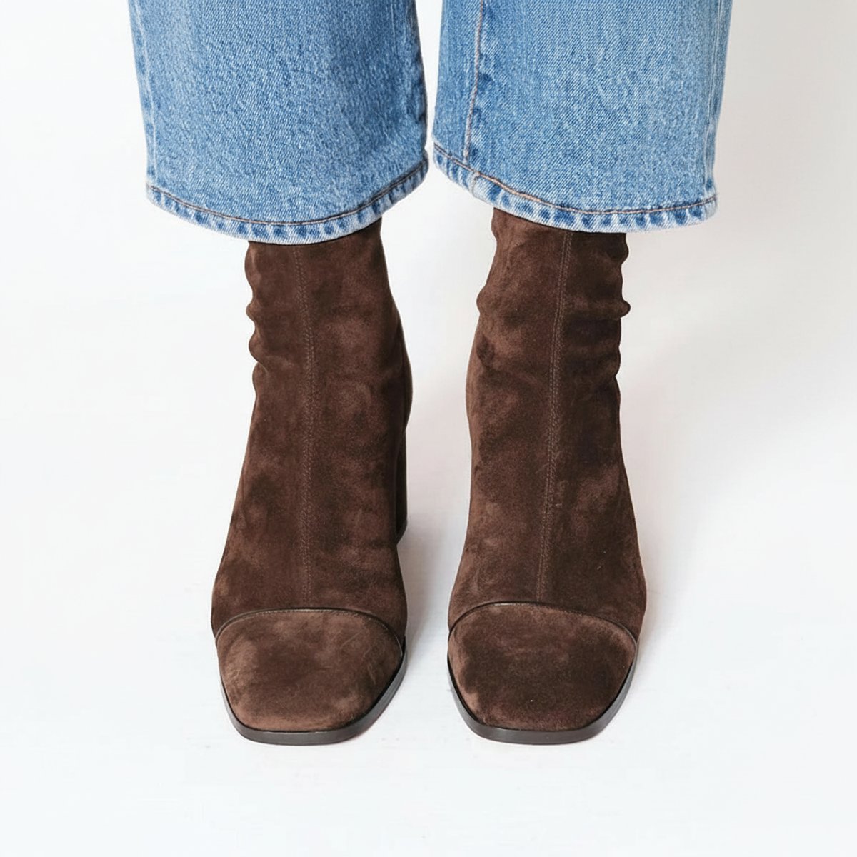 Elodie-Marie | Bottines Bout Carré Talon Bloc