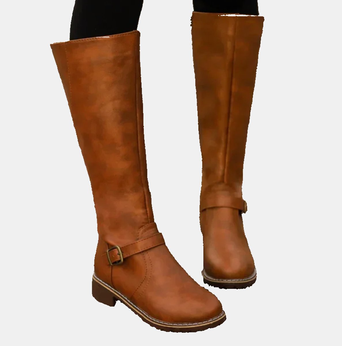 Mélodie | Bottes Hautes Boucle Talon Bas