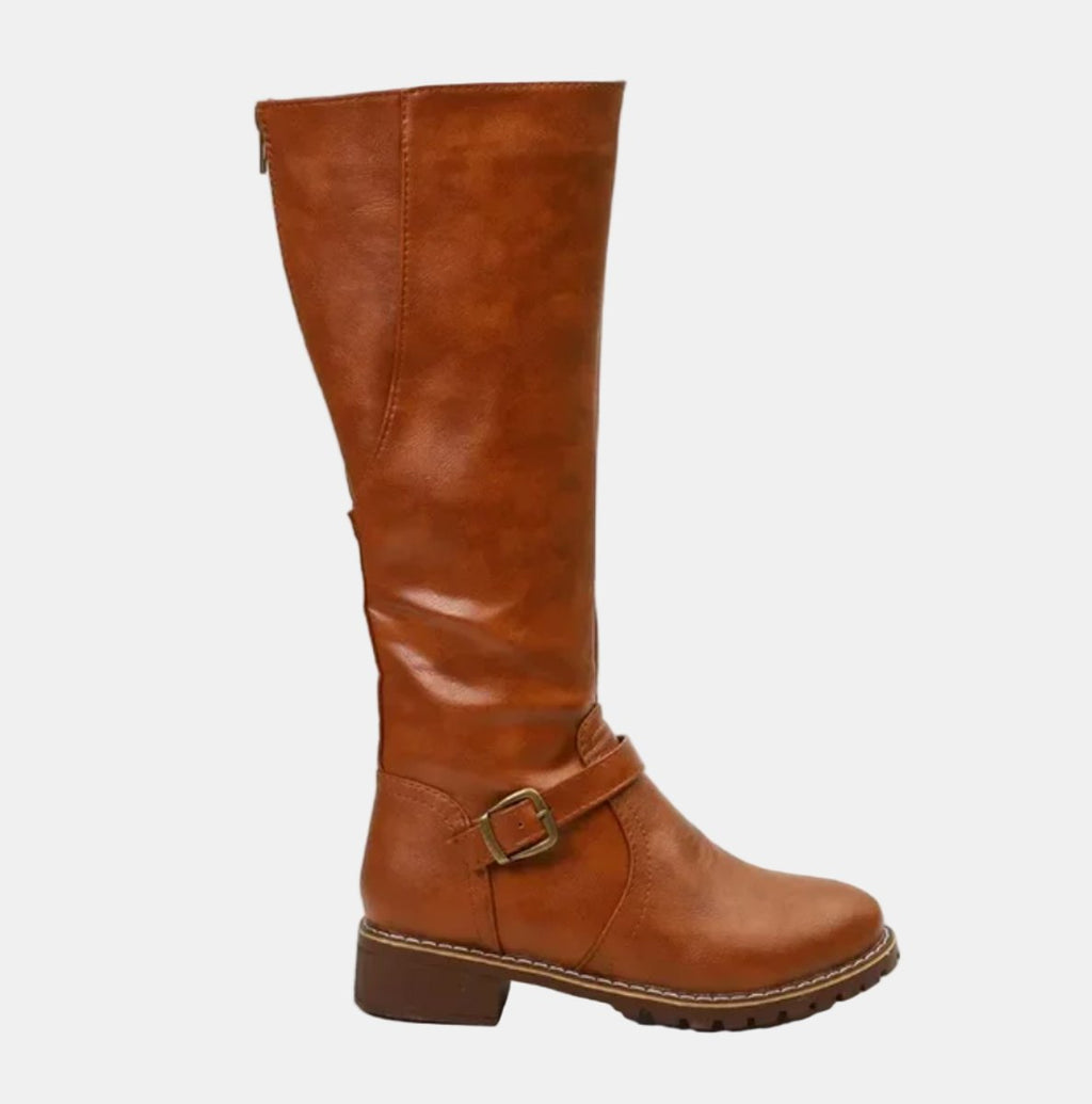 Mélodie | Bottes Hautes Boucle Talon Bas