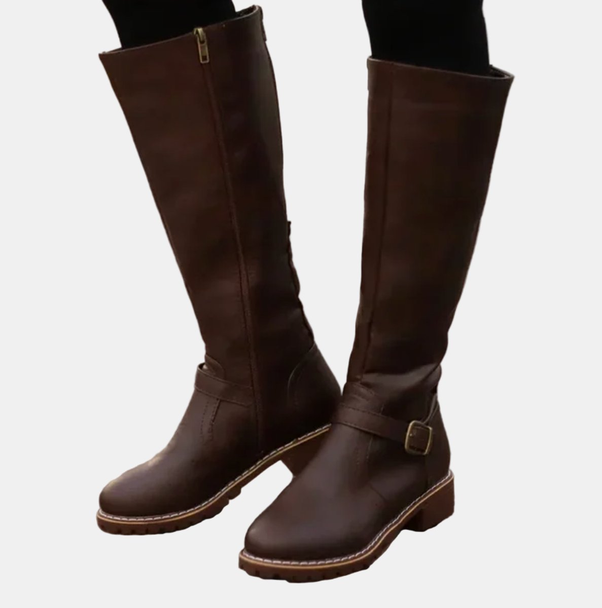 Mélodie | Bottes Hautes Boucle Talon Bas