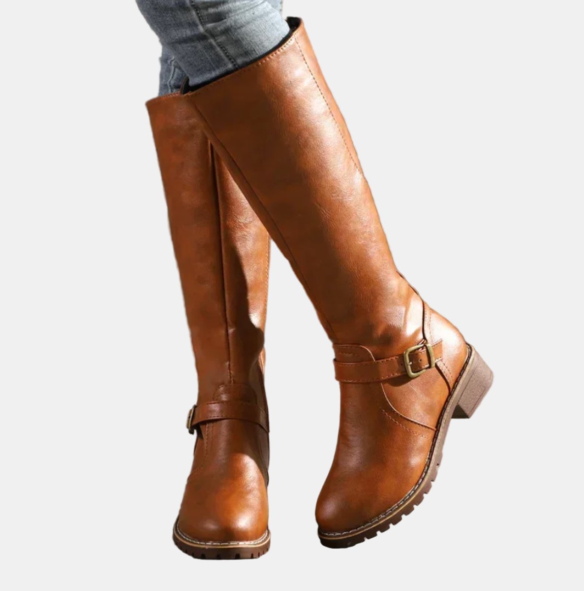 Mélodie | Bottes Hautes Boucle Talon Bas
