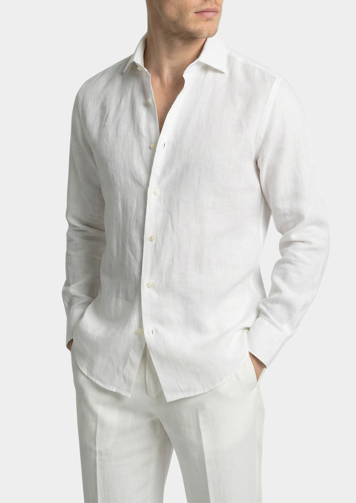 Aymard | Chemise Lin Style Côtier Blanche